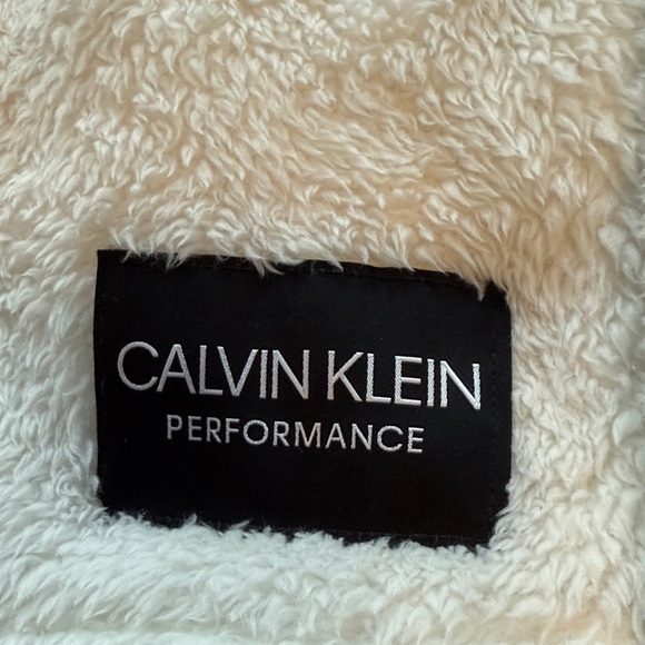 Calvin Klein Cream Fleece Half-Zip Pullover - Picture 5 of 6